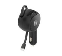 Uqezagpa Retractable Car Charging Adapter 2 in 1 Car Charging Adapter 60W Small Size Car Accessories USB C Cord Port for Mobile