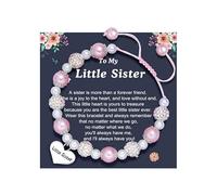 Uqezagpa Rhinestones Bracelet for Girls Pearl Heart Charm Bracelets Unique Wrist Jewelry Back to School