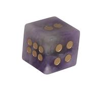 Uqezagpa Round Corner Six Sided Dices Natural Crystal Role Playing Game Math Counting Teaching Tool for Board Games Mult Sided Table Accessories for Role Playing Games