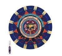 Uqezagpa Round Divination Mat Board Dowsing Pendulums For Spiritual Guidance Durability Rubber Astrologies Divination Tool Rubber Dowsing Mat