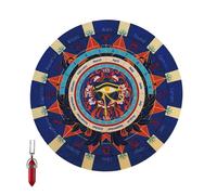 Uqezagpa Round Divination Mat Board Dowsing Pendulums For Spiritual Guidance Durability Rubber Astrologies Divination Tool Rubber Dowsing Mat
