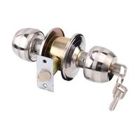 Uqezagpa Round Shaped Entrance Doorknob Zincs Alloy Door Knobs Knobset Metal Handle Knob with Interior Door Handles Zinc Alloy Rotation Round Knobset Handle for Entrance Passages