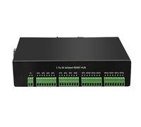 Uqezagpa RS485 Hub 16-Channel RS485 Splitter -Port 485 Sharer Splitter 1 In Out Industrial-Grade Isolated HUB