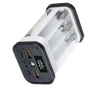 Uqezagpa Secure Battery Holder with Overloads Protections for 18650 Cells in Clear Case Easy Installation Without Soldering for S Detachable Powerbank
