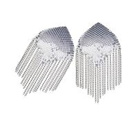 Uqezagpa Sequins Tassels Pasties Sticky Bra Nipple Covers Reusable Pasty Breast Covers Adhesive Nipples Stickers For Women Girls