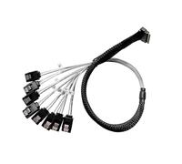 Uqezagpa Server Grade Slimline SAS4.0 To MiniSAS Cable SFF 8654 8i To 8Port SFF 8087 For Data Center Management Fast Speed Data Transfer