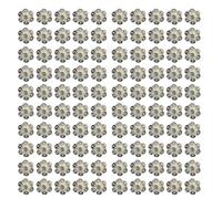 Uqezagpa Set Of 100 Four Leaf Grass Pendant Luck Charm Pendant Fashion Jewelry Component Alloy Charm For Jewelry Project Alloy