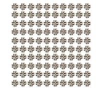 Uqezagpa Set Of 100 Four Leaf Grass Pendant Luck Charm Pendant Fashion Jewelry Component Alloy Charm For Jewelry Project Alloy