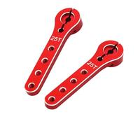 Uqezagpa Set Of 2 Metal Servo Arm Extensions 25T Strong & Long Service Metal Servo Horns Suitable For Aircrafts & Crawlers Car Model Car Accessories