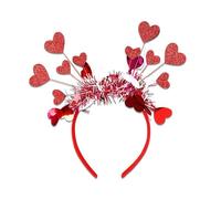 Uqezagpa Shimmering Love Heart Hairhoop Glitters Hairband For Adult Teens Party Gathering Headwear Valentines Festival Accessory Hair Accessory