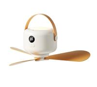Uqezagpa Silents USB Powereds Ceiling Fan with LED Light for Camping Car Tent Indoor Bedroom