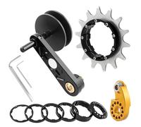 Uqezagpa Single Speed Conversion Kits Cassettes Cogs Bike Chain Tensioner Bicycles Single Speed Adjuster Converter Easy To Use Cycling Replacement Accessory