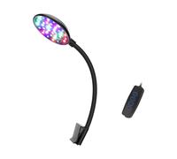Uqezagpa Small LED Aquariums Clip Light Adjustable Arm for Fishes Tanks Energy Efficient Lighting to Promote Plant Growth Pet Fish Accessory