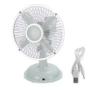 Uqezagpa Small Table Fan 5.7inch Oscillating Table Fan 2-Speed USB/AA Battery Power Desk Gift Desk