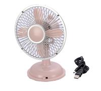 Uqezagpa Small Table Fan 5.7inch Oscillating Table Fan 2-Speed USB/AA Battery Power Desk Gift Desk