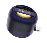 Uqezagpa Small Woofer Type C Music Player External Sunbwoofer Build-in 3.7V 250mAh Capacity Battery with Clear
