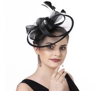 Uqezagpa Sophisticated Fascinator Feathered Headwear For Adults Soft Headpiece Great For Themed Parties Fashion Styling Accessories Horse Racing Event Headpiece