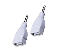 Uqezagpa Sound Converters 3.5mm Male AUXs to USB 2.0 Female Converters Adapter for Car Speakers and MP3