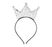 Uqezagpa Sparkling Sequined Crowns Hairband With Colorful Design Little Girl Birthday Party Accessory Sparkling Headpiece Crowns For Kids DressingUp