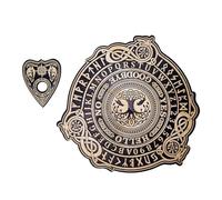 Uqezagpa Spirit Board with Planchette Wood Talking Board Game Dowsing Message Telling Tool Divination Boards Easy to Use Metaphysical Dowsing Message Telling Tool Mystical Game