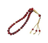 Uqezagpa Spiritual Glass Tasbih Prayer Beads Rosary 33 Bead Hand Chain Jewelry Worship Accessories