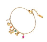 Uqezagpa Spring Adjustable Flower Charm Jewelry with Sturdy Stainless Steel Construction Adjustable Chain