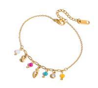 Uqezagpa Spring Adjustable Flower Charm Jewelry with Sturdy Stainless Steel Construction Adjustable Chain