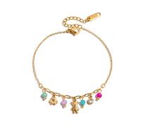 Uqezagpa Spring Adjustable Flower Charm Jewelry with Sturdy Stainless Steel Construction Adjustable Chain