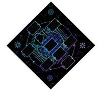 Uqezagpa Square Shape Pendulums Divinations Mat Altars Tablecloth Board Game Card Pad Runes Table Cloth Mysterious Board Game Mat Tarot Reading Tarot Cloth