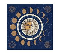 Uqezagpa Square Tablecloth Tarot Altars Cloth Game Pad Astrological Oracles Pad Table Covers Card Mat Divinations Table Cloth Divination