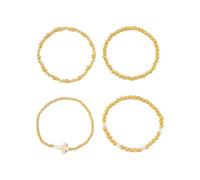 Uqezagpa Stackable Multiple Strands Crosses Pendant Set with Irregular Pearls Beads for Trendy Jewelry Lovers Crosses Charm Set