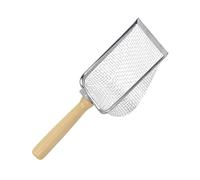 Uqezagpa Stainless Steel Cats Litter Scooper Durability Handle Pet Poop Shovel Meshes Scooper