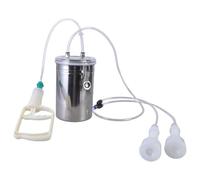 Uqezagpa Stainless Steel Manual Milker Milking Machine Simple Operations Milking Device for Small Scale Milk Production Resistant Milker