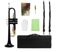 Uqezagpa Standard Trumpet with Storage Case Brass Student Trumpet Professional Instruments for Beginner or Advanced