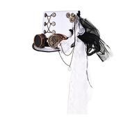 Uqezagpa Steampunk Men Hat with Goggles Gay Top Gothic Steampunk for Men Carnival Nightclub Halloween Decor
