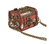 Uqezagpa Steampunk Shoulder Bag Retro Steampunk Gothic Gears Crossbody Bag for Phone Vintage Punk Jewelry Bags for Women
