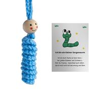 Uqezagpa Stress Relief Green Crochet Caterpillars Handmade Crochet Stress Reliever Gifts Card Accessory For Emotion Figure