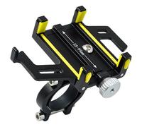 Uqezagpa Sturdy Bike Handlebar Smartphone Clamp Bracket Holder Nonshake Enhanced Stability For Outdoor Cycling Adventures Aluminum Phone Bracket