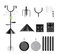 Uqezagpa Sturdy Curved Design Bird House Holder with Different Installation Methods and Weather Resistant Tall Bird Feeder Post