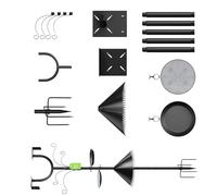 Uqezagpa Sturdy Curved Design Bird House Holder with Different Installation Methods and Weather Resistant Tall Bird Feeder Post