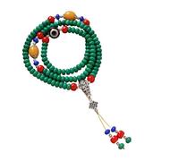 Uqezagpa Sturdy Turquoise Buddhist Rosary Beads Unisex Stone Wristband Accessory for Men and Women Beaded Necklace