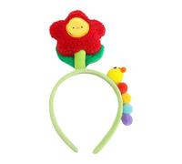 Uqezagpa Stylish Anime Flower Hair Hoop Adorable Versatile Eye-catching Headpiece Green Headwear For Halloween Cosplay Role Soft Fabric Headwear