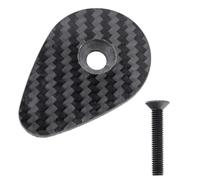 Uqezagpa Stylish Bike Handlebar Top Cover With Screw Versatile Carbon Fiber Bike Headset Stem With Screw For F12 Handlebar Size As Shown