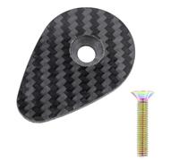 Uqezagpa Stylish Bike Handlebar Top Cover With Screw Versatile Carbon Fiber Bike Headset Stem With Screw For F12 Handlebar Size As Shown