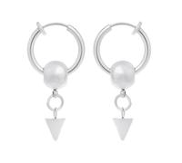 Uqezagpa Stylish Cone Rivet Dangle Earrings Unique Pendant Earrings Stainless Steel Drop Earrings Fashion Ear Clip