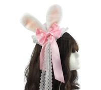 Uqezagpa Stylish Punk Furry Ear Small Hat Hair Accessory Rose Flower Small Hat Hair Clip for Fashion Enthusiasts And