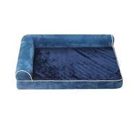 Uqezagpa Supportive Dog Lounger Bed With Double Bolsters Eggs Crate Mattress Pet Couch Bed Dog Bedding Sleep Small Sofa