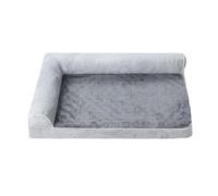 Uqezagpa Supportive Dog Lounger Bed With Double Bolsters Eggs Crate Mattress Pet Couch Bed Dog Bedding Sleep Small Sofa