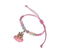 Uqezagpa Sweet Styles Macaron Color Wrist Chain for Children with Adjustable Length and Soft Materials for Parties Lovely Capybaras Wrist Chain