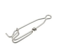 Uqezagpa Tackle Baits Clip Branch Hanger Stainless Fishing Line Clips Fishing Connectors Tackle Long Line Clip Snap